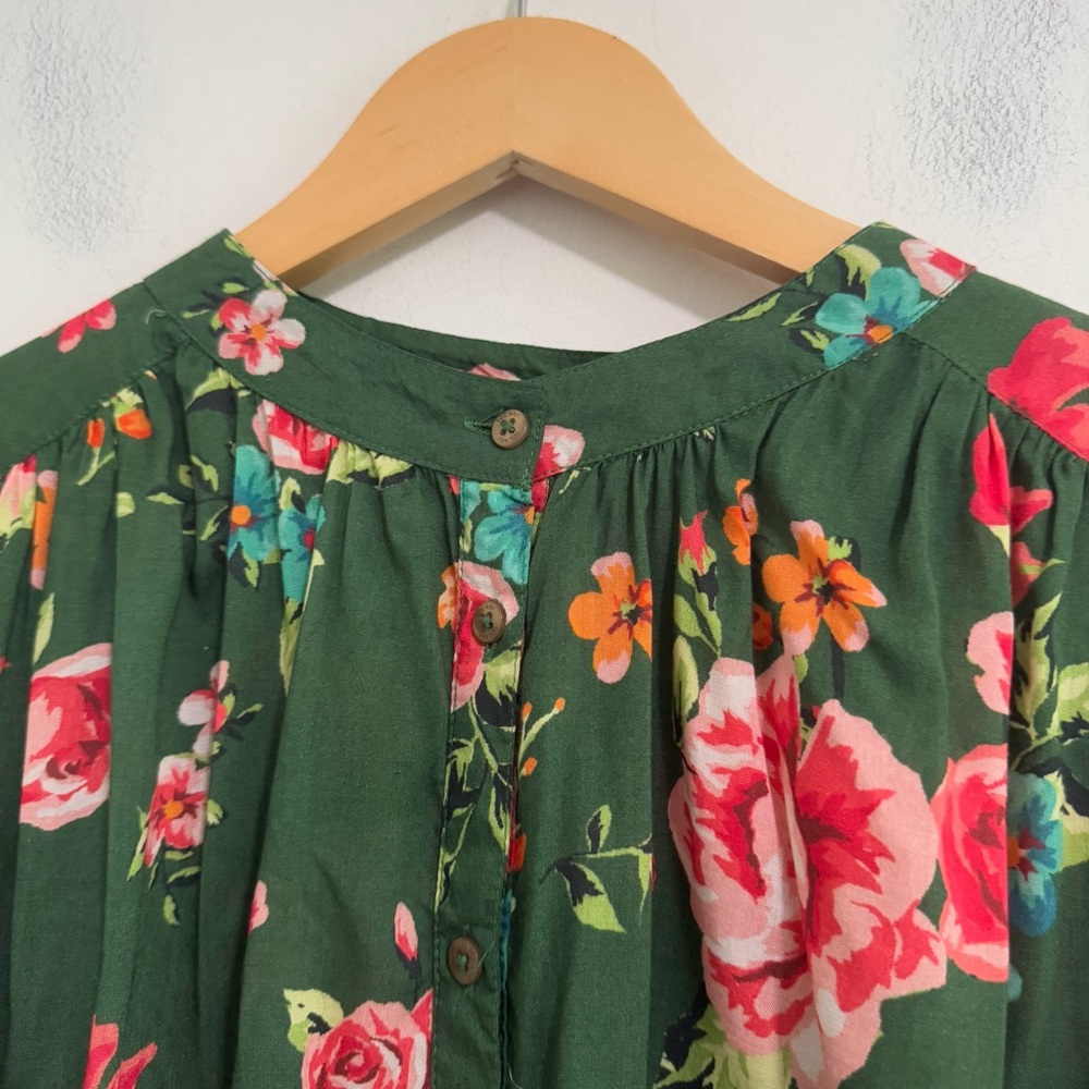 Tolani Green Floral Blouse - Picture 4 of 6